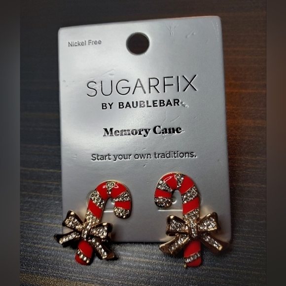 Sugarfix by baublebar memory cane earrings discontinued candycane - Picture 4 of 4